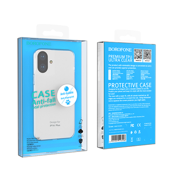 Borofone Case BI4 Ice Series Iphone 16 Plus transparent