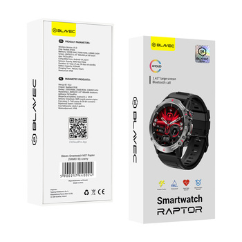 Blavec Smartwatch M-07 Raptor HD AMOLED Voice Call (SWM07-B) black