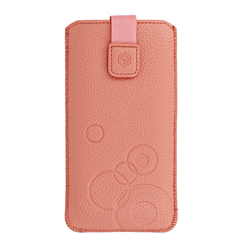 WONDER Deko Pouch Case (Size XL) for Iphone 15/15 Pro/Iphone 16/16 Pro/Samsung S24/S24 Plus/S25/S25 Plus/A53/A55 5G peach