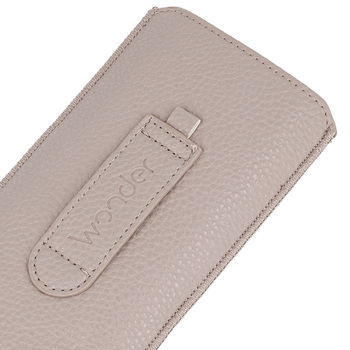 WONDER Deko Pouch Case (Size XL) for Iphone 15/15 Pro/Iphone 16/16 Pro/Samsung S24/S24 Plus/S25/S25 Plus/A53/A55 5G cappuccino