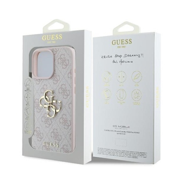 Oryginalne Etui GUESS 4G Big Logo GUHCP16X4GMGPI do Iphone 16 Pro Max różowy
