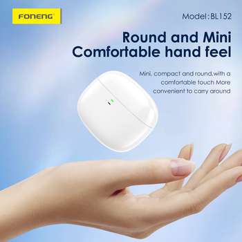 Foneng Słuchawki Bluetooth TWS BL152 ANC+ENC redukcja szumów białe