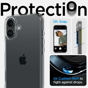 Etui SPIGEN Ultra Hybrid ACS08069 do Iphone 16 Plus - Crystal Clear