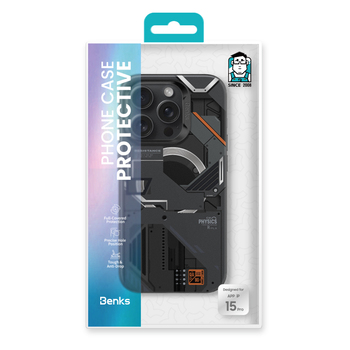 Benks Magnetic Mecha Series Case for Iphone 15 Pro black