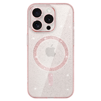 Glitter Magsafe Case do Iphone 16 Pro różowy clear