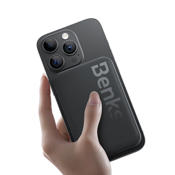 Benks Power bank 6000mAh MP10 - Typ C - magnetyczny z ładowaniem indukcyjnym czarny