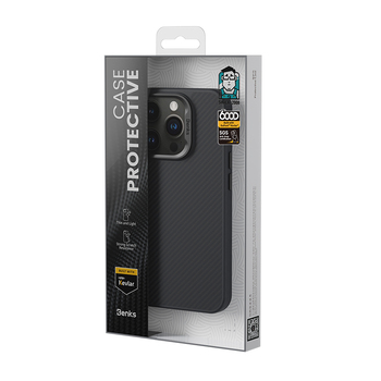 Benks Magnetic Armor Pro Kevlar Case Metal Frame 600D for Iphone 16 black