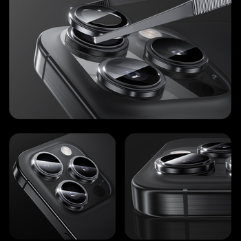 Benks Tempered glass Glass Warrior Lens Protector on camera for Iphone 16/16 Plus (lens 2 pieces) black