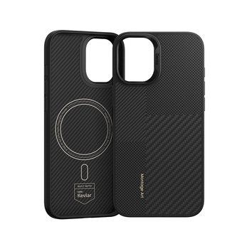 Benks Montage Magnetic Armor Pro Kevlar Case Metal Frame 600D+1500D for Iphone 16 black