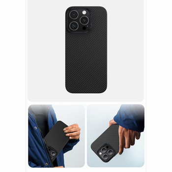 Benks Magnetic Armor Air Kevlar Case PC Frame 600D for Iphone 16 black