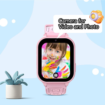 Blavec Smartwatch K-02 Kids Voice Call / GPS / 4G / SOS (SWK02-P) różowy