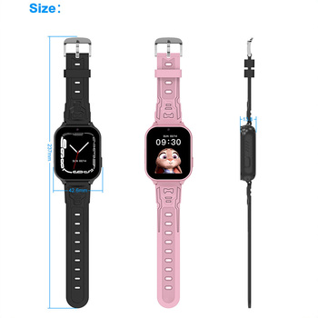 Blavec Smartwatch K-02 Kids Voice Call / GPS / 4G / SOS (SWK02-P) różowy