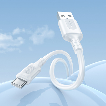 Borofone Kabel BX111 Feliz - USB na Typ C - 3A 1 metr biały