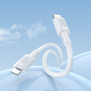 Borofone Kabel BX111 Feliz - Typ C na Lightning - PD 27W 1 metr biały