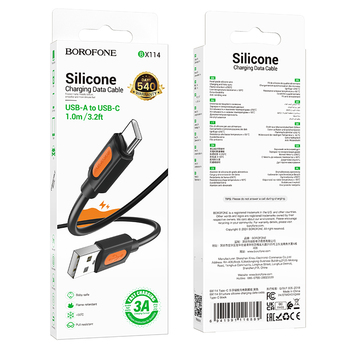 Borofone Cable BX114 Structure - USB to Type C - 3A 1 metre black