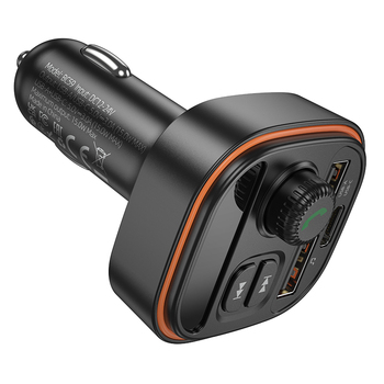 Borofone Transmiter FM BC59 Heroic MP3, Bluetooth - 2xUSB + Typ C - czarny