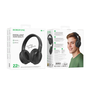 Borofone Słuchawki nauszne BO29 Fascinador bluetooth czarne