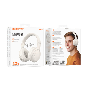 Borofone Headphones BO29 Fascinador bluetooth white