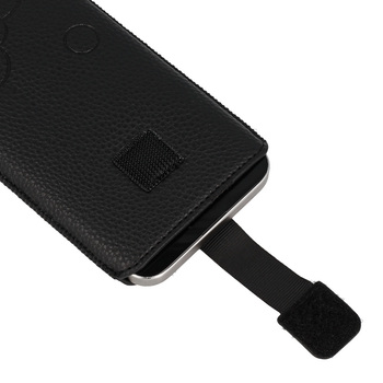 WONDER Deko Pouch Case (Size XXL) for Samsung S25 Ultra/S24 Ultra/M35/M23/A16 5G/Xiaomi Redmi 14C black