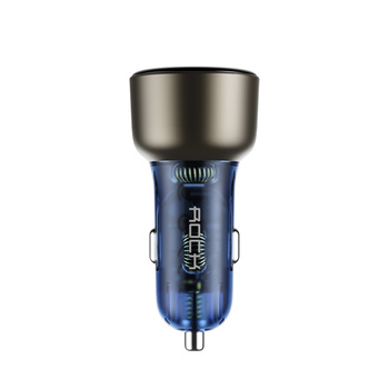 Rock Car charger H16  - USB + Type C - 72W 5A blue