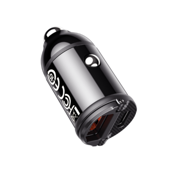 Rock Car charger H18 Mini - USB + Type C - 30W 3A black