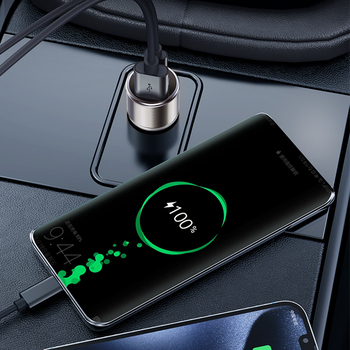 Rock Car charger H20  - USB + Type C - 15W 3A dark grey