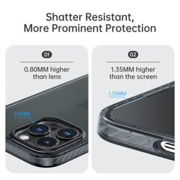 Rock Crystal Shield Series Case for Iphone 14 Pro transparent-black