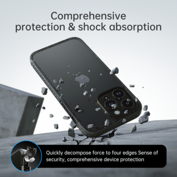 Rock Crystal Shield Series Case for Iphone 14 Pro transparent-black
