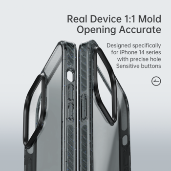 Rock Crystal Shield Series Case for Iphone 14 Pro transparent-black
