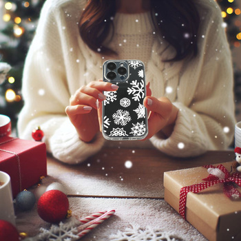 TEL PROTECT Christmas Clear Case for Iphone 15 Pro Design 4