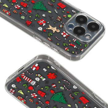 TEL PROTECT Christmas Clear Case do Iphone 16 Plus Wzór 2
