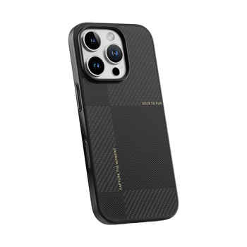 Rock Ultra Thin Aramid Fiber Kevlar 600D Case for Iphone 16 Pro Max black