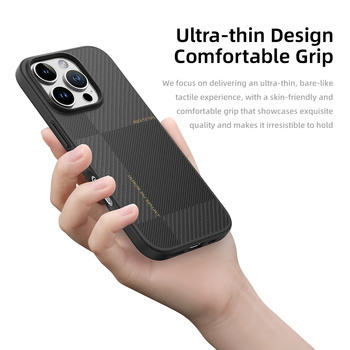 Rock Ultra Thin Aramid Fiber Kevlar 600D Case for Iphone 16 Pro Max black