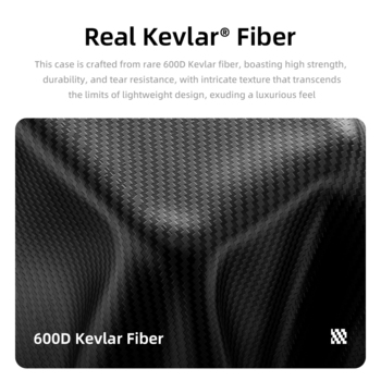 Rock Ultra Thin Aramid Fiber Kevlar 600D Case for Iphone 16 Pro Max black