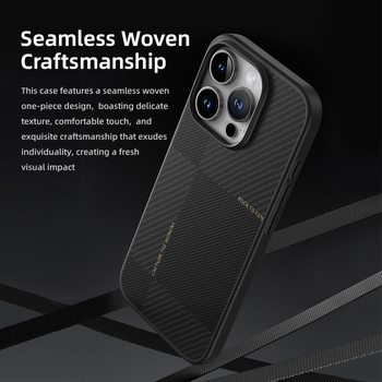 Rock Etui Ultra Thin Aramid Fiber Kevlar 600D do Iphone 16 Pro czarne