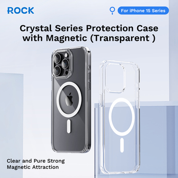 Rock Crystal Series Magnetic Case for Iphone 16 Pro transparent