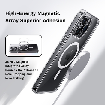 Rock Crystal Series Magnetic Case for Iphone 16 Pro Max transparent