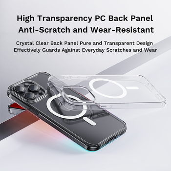 Rock Crystal Series Magnetic Case for Iphone 16 Pro Max transparent