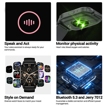 Blavec Smartwatch W-18 Hellia HD AMOLED Voice Call (SWW18-G) szary