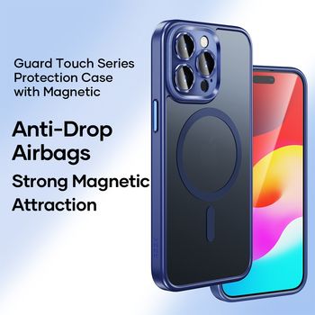 Rock Guard Touch Matte Series Magnetic Case for Iphone 16 black