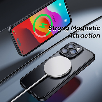 Rock Guard Touch Matte Series Magnetic Case for Iphone 16 black