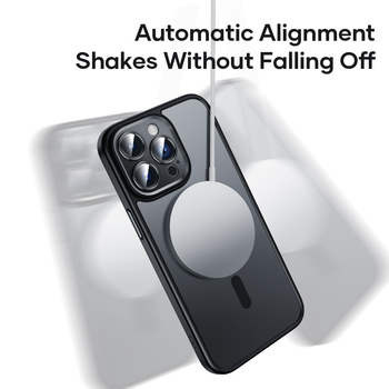 Rock Guard Touch Matte Series Magnetic Case for Iphone 16 black