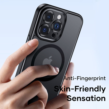 Rock Guard Touch Matte Series Magnetic Case for Iphone 16 Pro black