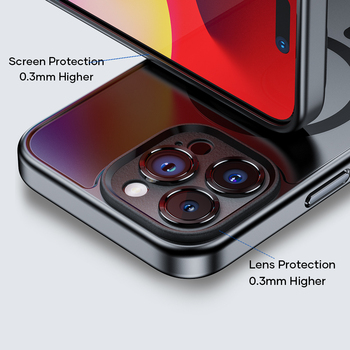 Rock Guard Touch Matte Series Magnetic Case for Iphone 16 Pro black