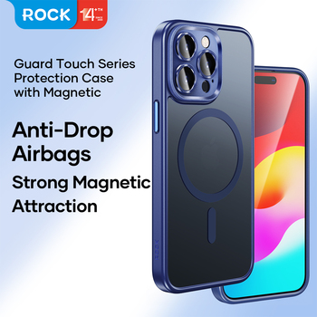 Rock Guard Touch Matte Series Magnetic Case for Iphone 15 Pro black