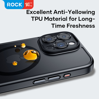 Rock Guard Touch Matte Series Magnetic Case for Iphone 15 Pro Max grey