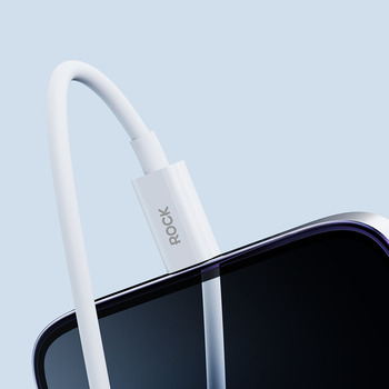 Rock Cable Simple Series - USB to Lightning - 2,4A 2 metres white