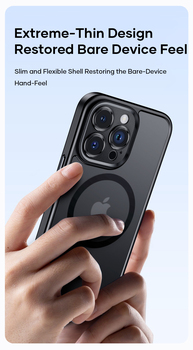 Rock Guard Touch Matte Series Magnetic Case for Iphone 15 black