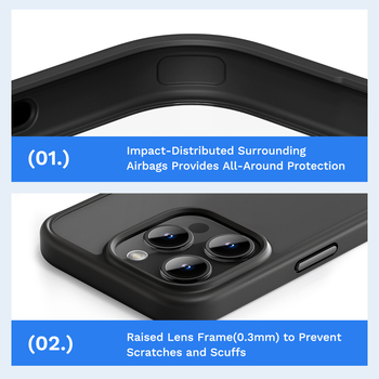 Rock Etui Guard Series do Iphone 15 przezroczysto-czarne