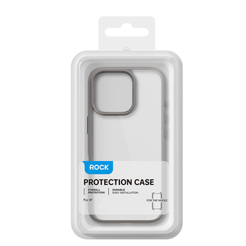 Rock Guard Series Case for Iphone 16 Plus transparent-black